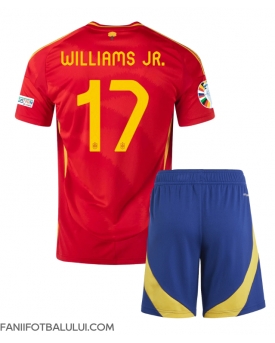 Spania Nico Williams #17 Echipament de Fotbal Replică European 2024 Copii Acasa (+ Șorturi)